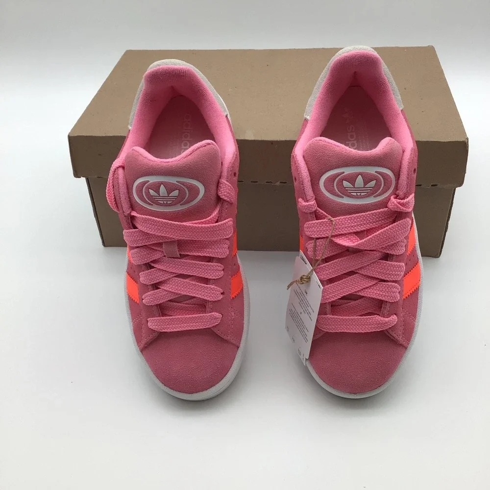 Adidas Campus 00s J Pink & Orange Suede Sneakers Kids Size 3.5 Shoes IF3968‎ New